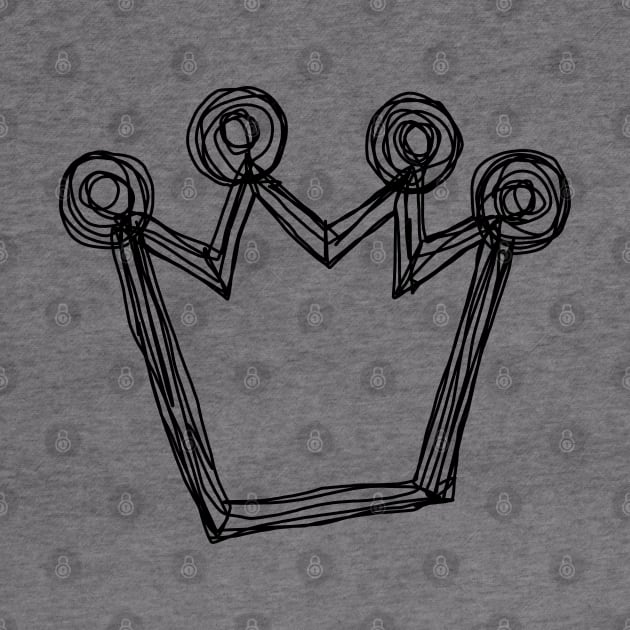 Black Crown Minimal Sketch by ellenhenryart